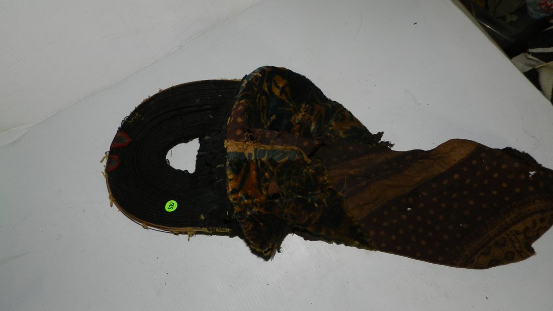 African felt style mask as found: African felt style mask as found