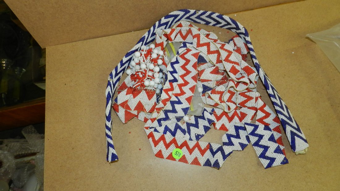 group of African beads belts? as found: group of African beads belts? as found