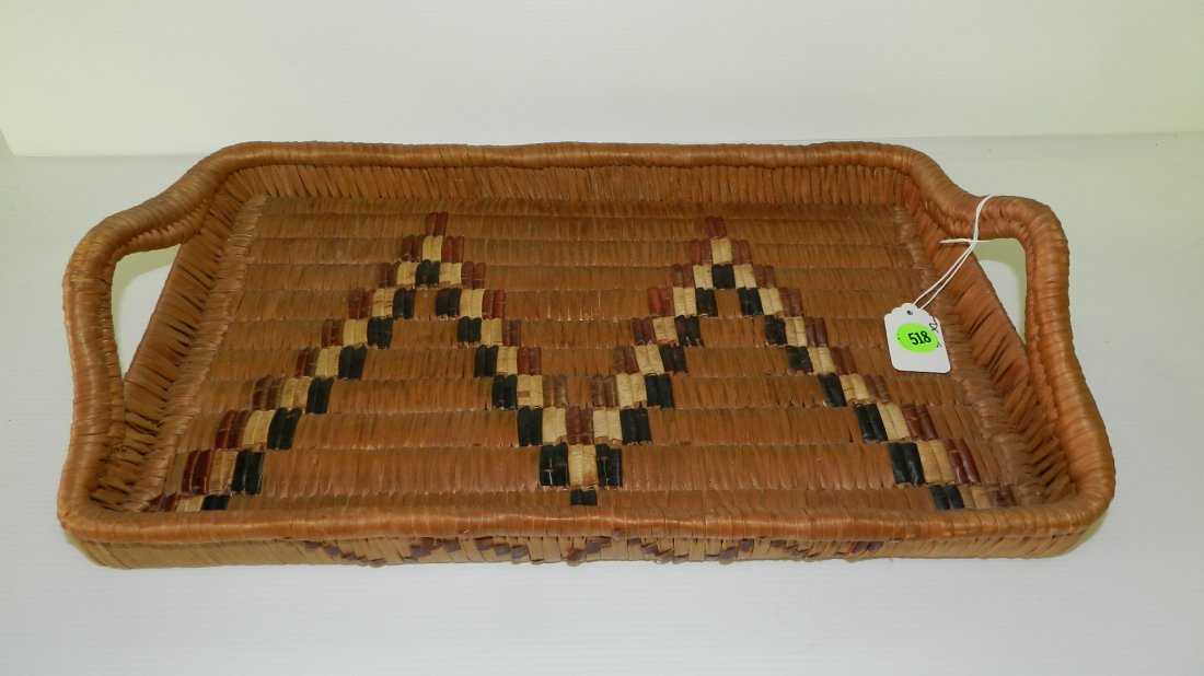 Wonderful Antique / Vintage Native American Thompson: Wonderful Antique / Vintage Native American Thompson River tray 10 x 16 x 2.5