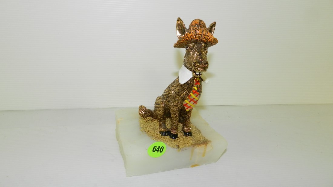 Original signed Ron Lee donkey Figurine / sculpture on: Original signed Ron Lee donkey Figurine / sculpture on marble base