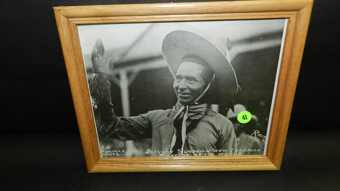 Original framed black and white vintage (1950's) photo: Original framed black and white vintage (1950's) photo of Native American Indian, Jackson Sundown