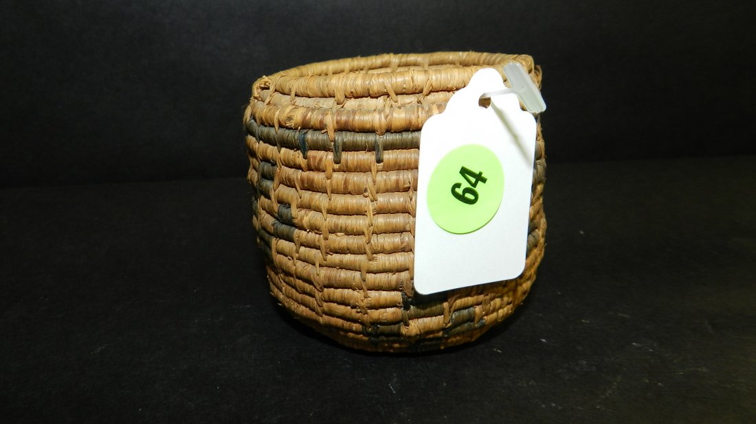 original hand woven Native American basket, with cross: original hand woven Native American basket, with cross design