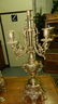 amazing Italian 3 Piece Clock & Candelabra Brass - 3