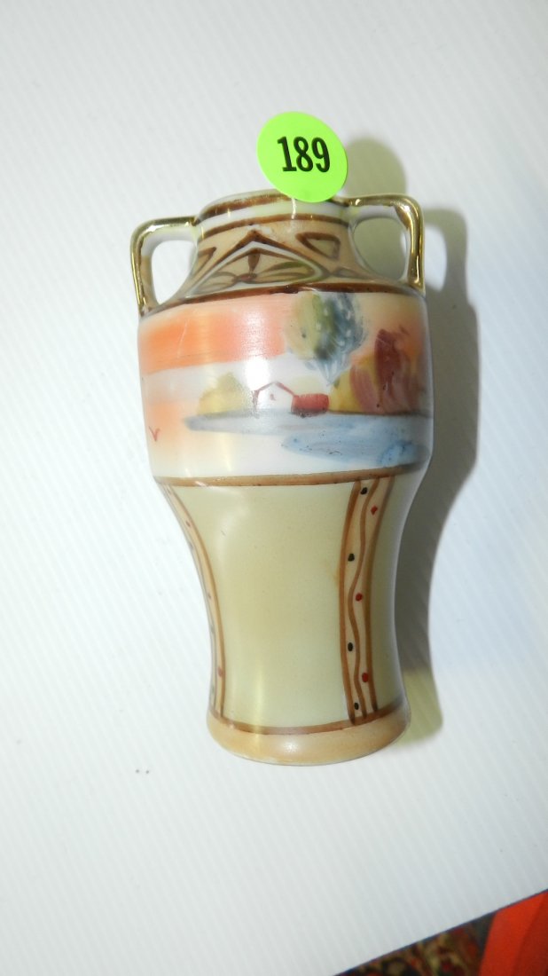 small Nippon hand painted vase: small Nippon hand painted vase
