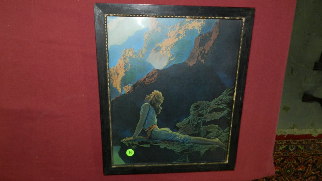 Antique framed Maxfield Parrish litho titled Wild: Antique framed Maxfield Parrish litho titled Wild Geese" new back cover