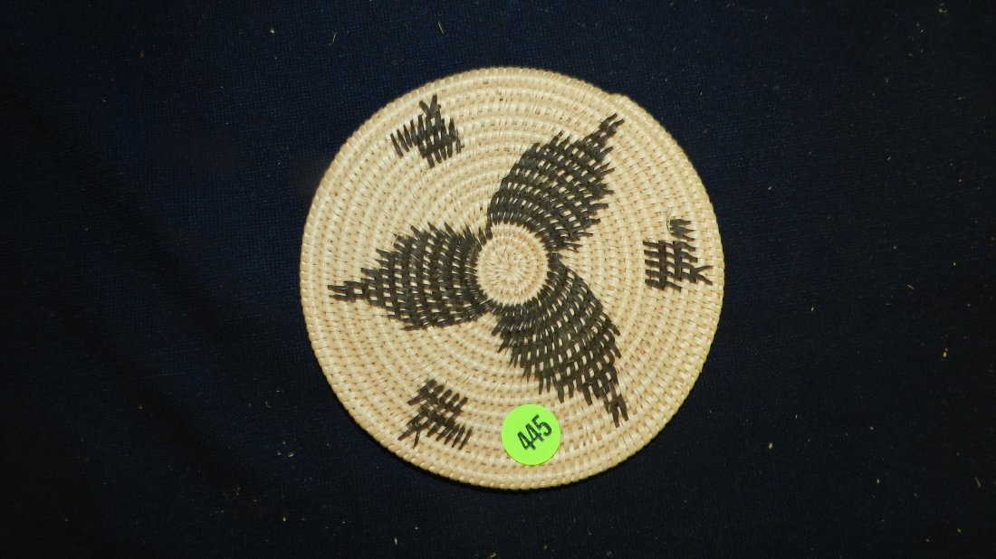 Original hand woven Native American Apache trivet, COND: Original hand woven Native American Apache trivet, COND VG