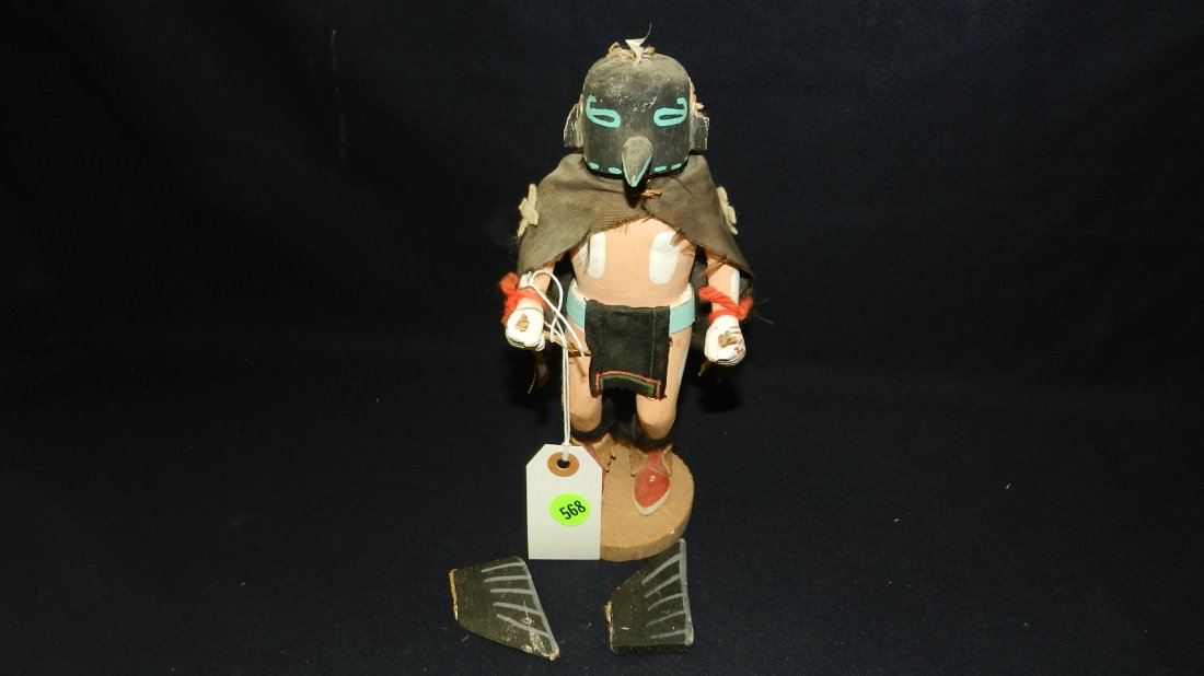hand carved and painted Kachina doll as found: hand carved and painted Kachina doll as found