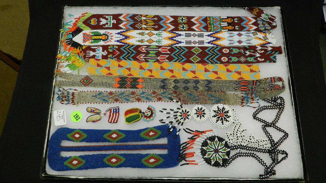 nice collection of Native American handmade beaded: nice collection of Native American handmade beaded bands etc