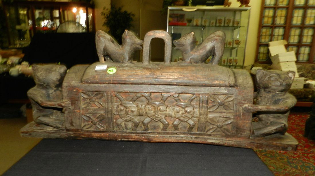 3) Unique hand carved Borneo Dayak Native Head Hunter (1 of 7)