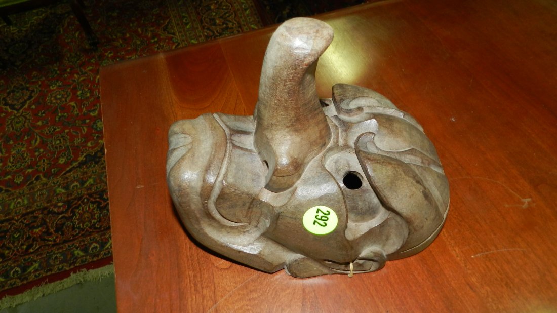 Unique carved African? carved mask, man with large nose: Unique carved African? carved mask, man with large nose