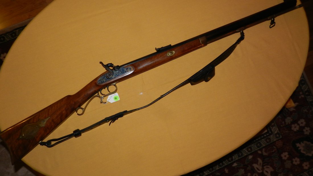 12) Nice Muzzleloader Thompson, black powder rifle, 50: 12) Nice Muzzleloader Thompson, black powder rifle, 50 cal, SN#151061. No FFL. Pre owned