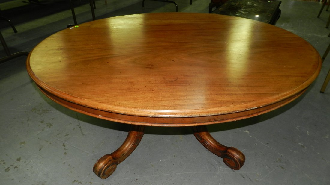 Nice Antique tilt top Loo game / foyer table with claw: Nice Antique tilt top Loo game / foyer table with claw foot, special shipping required