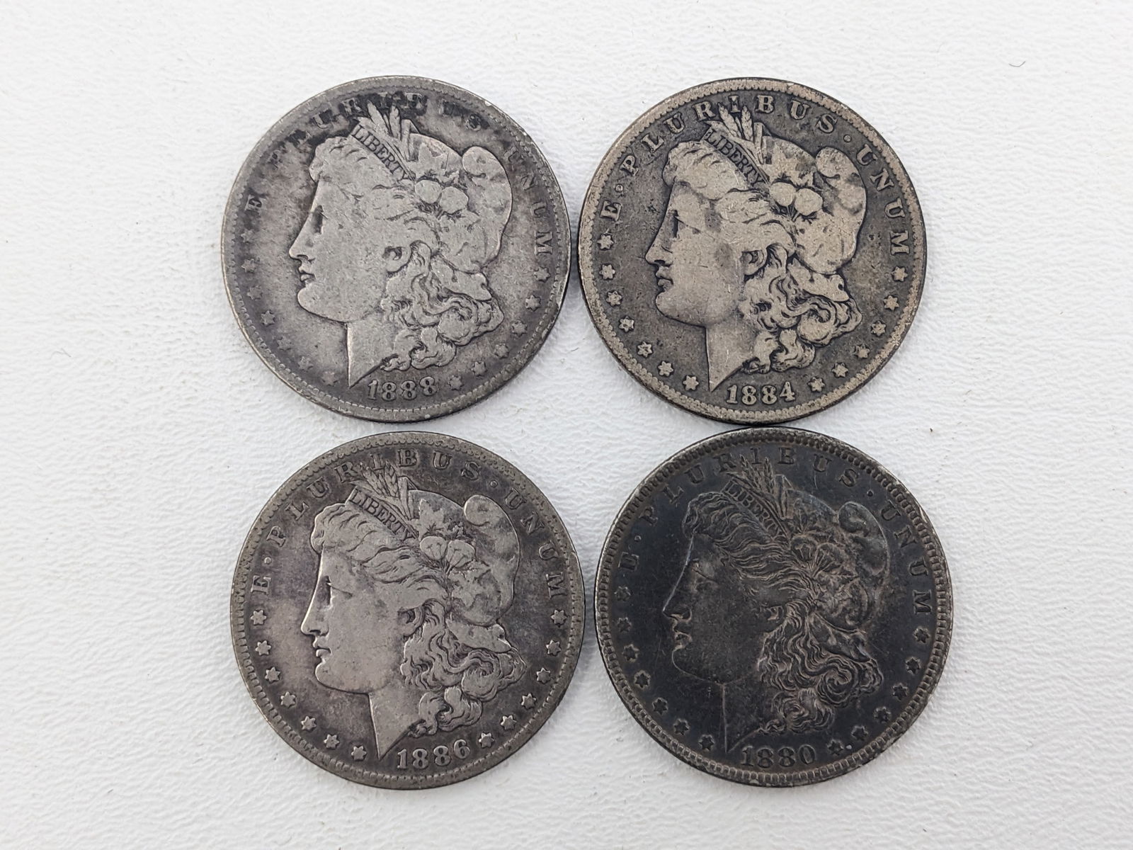 Four Morgan Dollars (1 of 10)