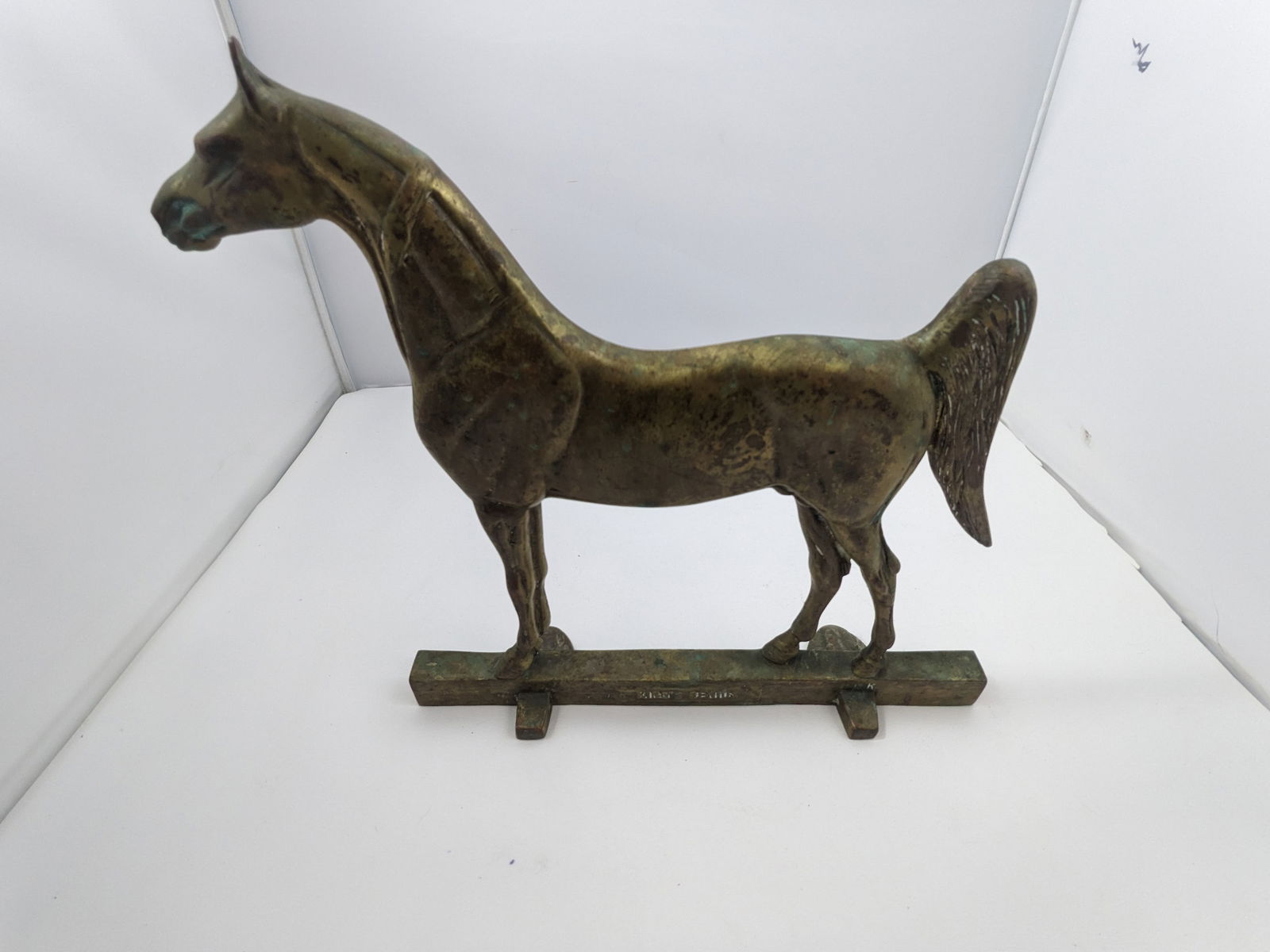 Calvin Roy Kinsler Brass Horse Door Stop, King's Genius, circa 1938 (1 of 6)