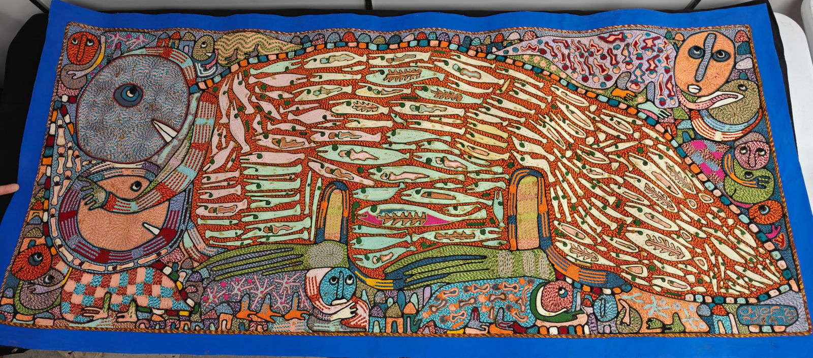 African Beadwork on Painted Canvas (1 of 6)