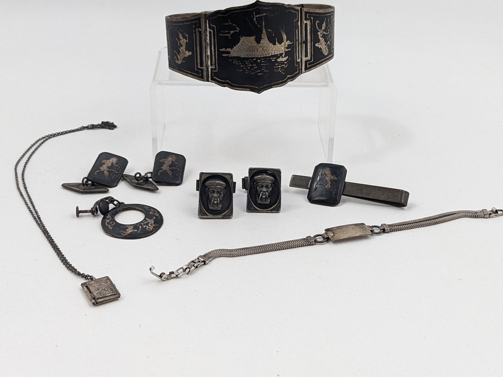 Asian Themed Jewelry Marked Sterling (1 of 9)