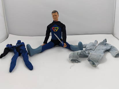 Captain Action Figure with 2 extra outfits and sword: Captain Action ,Ideal Toy Corp doll and two extra outfits and sword