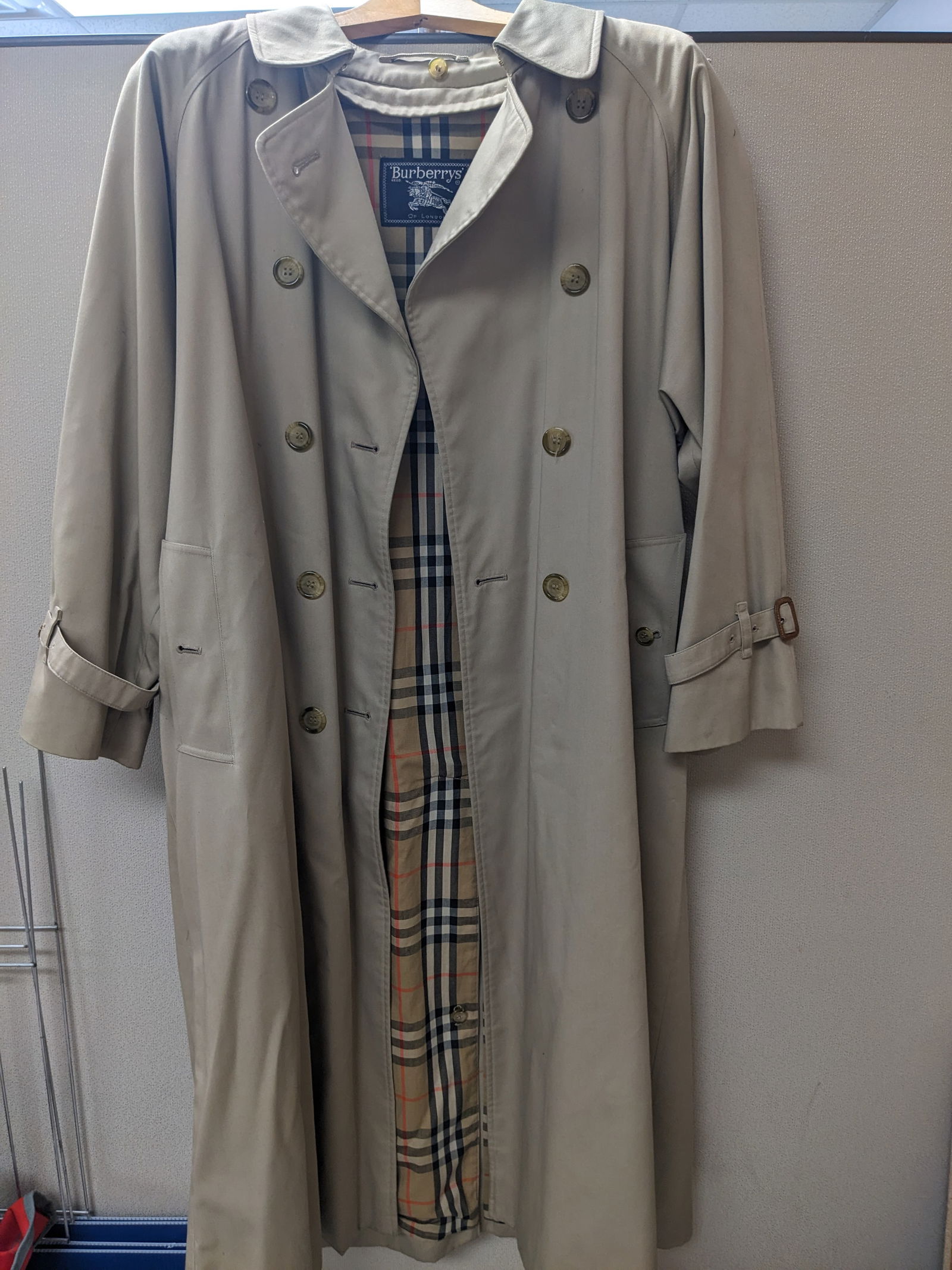 Burberry Long Trench Coat Size 14 Petite (1 of 12)