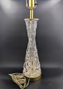 Carl Fagerlund for Orrefors Sweden Glass Table Lamp: Carl Fagerlund for Orrefors Sweden Glass Table Lamp. 16 inches tall. working