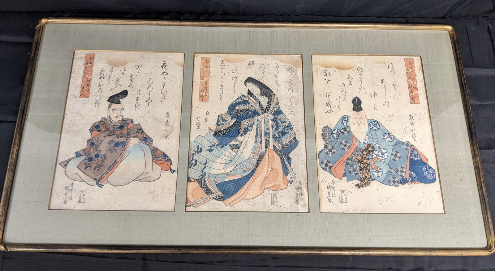 Utagawa Kunisada Triptych of wood block prints (1 of 10)
