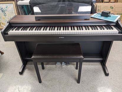 Yamaha YDP-213 Digital Piano with bench: Yamaha Digital Piano with bench. Model #: YDP-213 88-key hammer-action keyboard, walnut cabinet finish, 3 pedals. Owner's manual is included