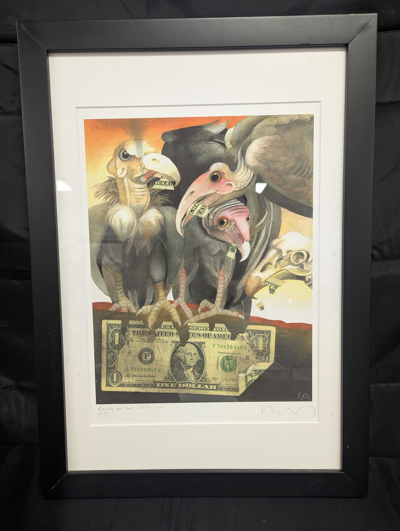 Etienne Delessert, "Banks Bailout 2009-2010", Signed Lithograph (1 of 5)