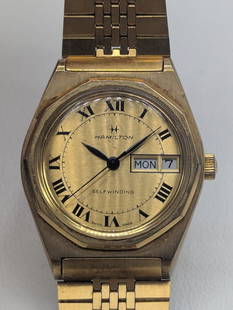 Hamilton "Genta Inspired" Watch: Hamilton "Genta Inspired" watch with box. Winds and runs.