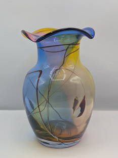 Rare Adam Jablonski Vase, artist signed: Rare Adam Jablonski Vase, artist signed. Poland. 4" x 8"
