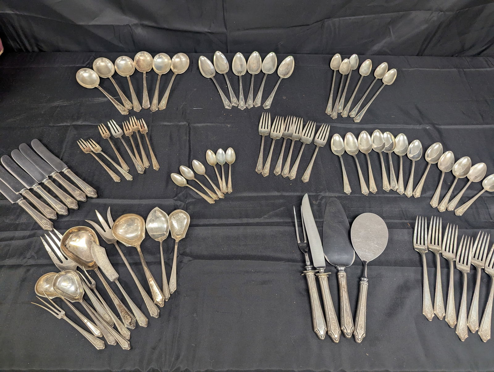 Sterling 77 piece set total weight 1963 grams (1 of 17)