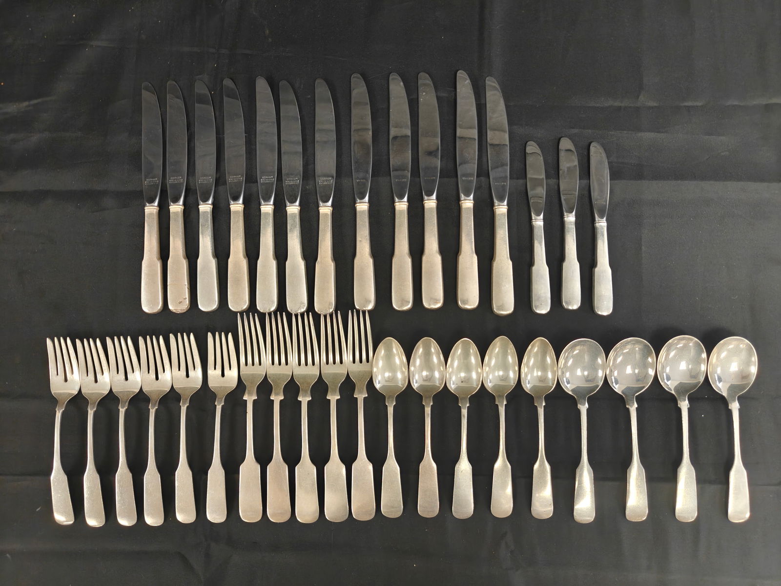 Gorham Sterling Flatware, 35 pieces, total weight 861 g (1 of 11)