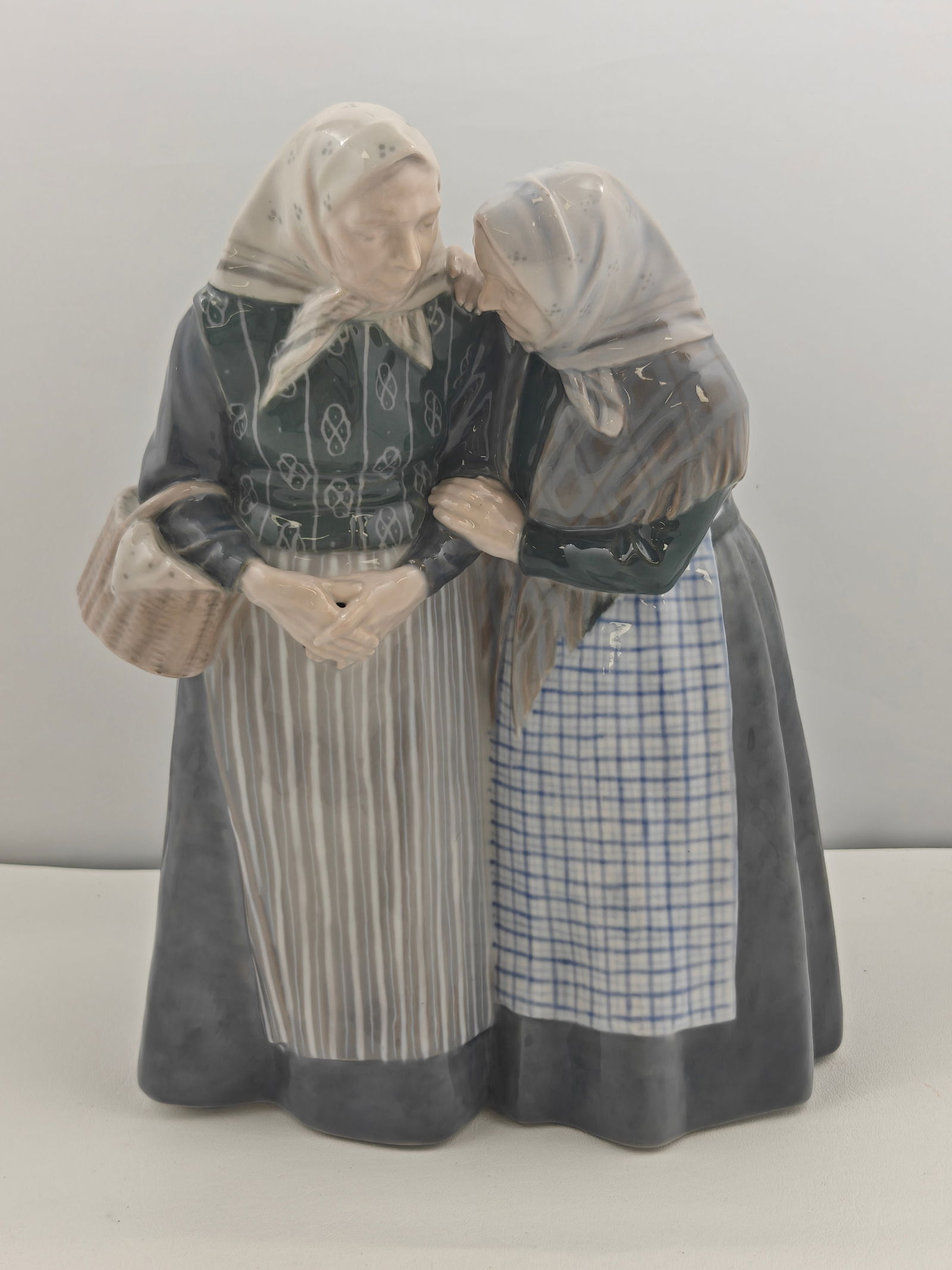 Royal Copenhagen Porcelain Figurine “Two Old Women” No. 1319, by Christian Thomsen (1 of 7)
