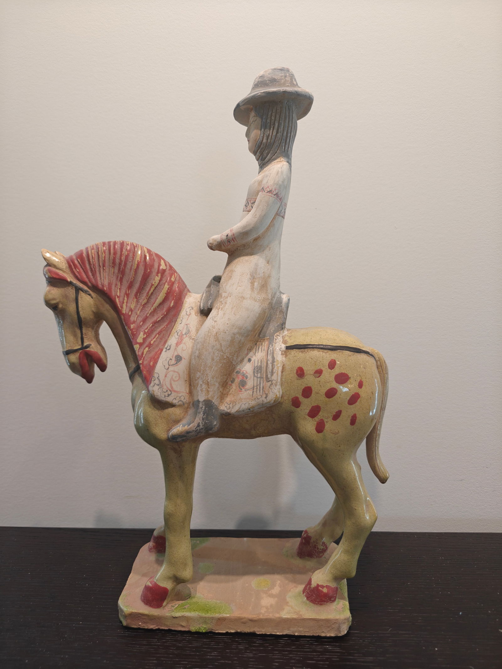 Ceramic Tang Style Horse and Rider Figurine (1 of 6)