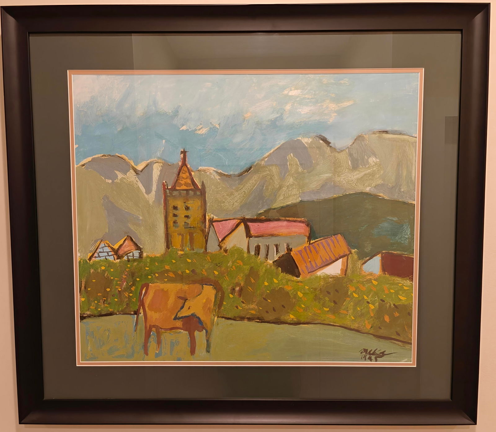 Vietnamese Landscape Guoache on Paper (1 of 3)