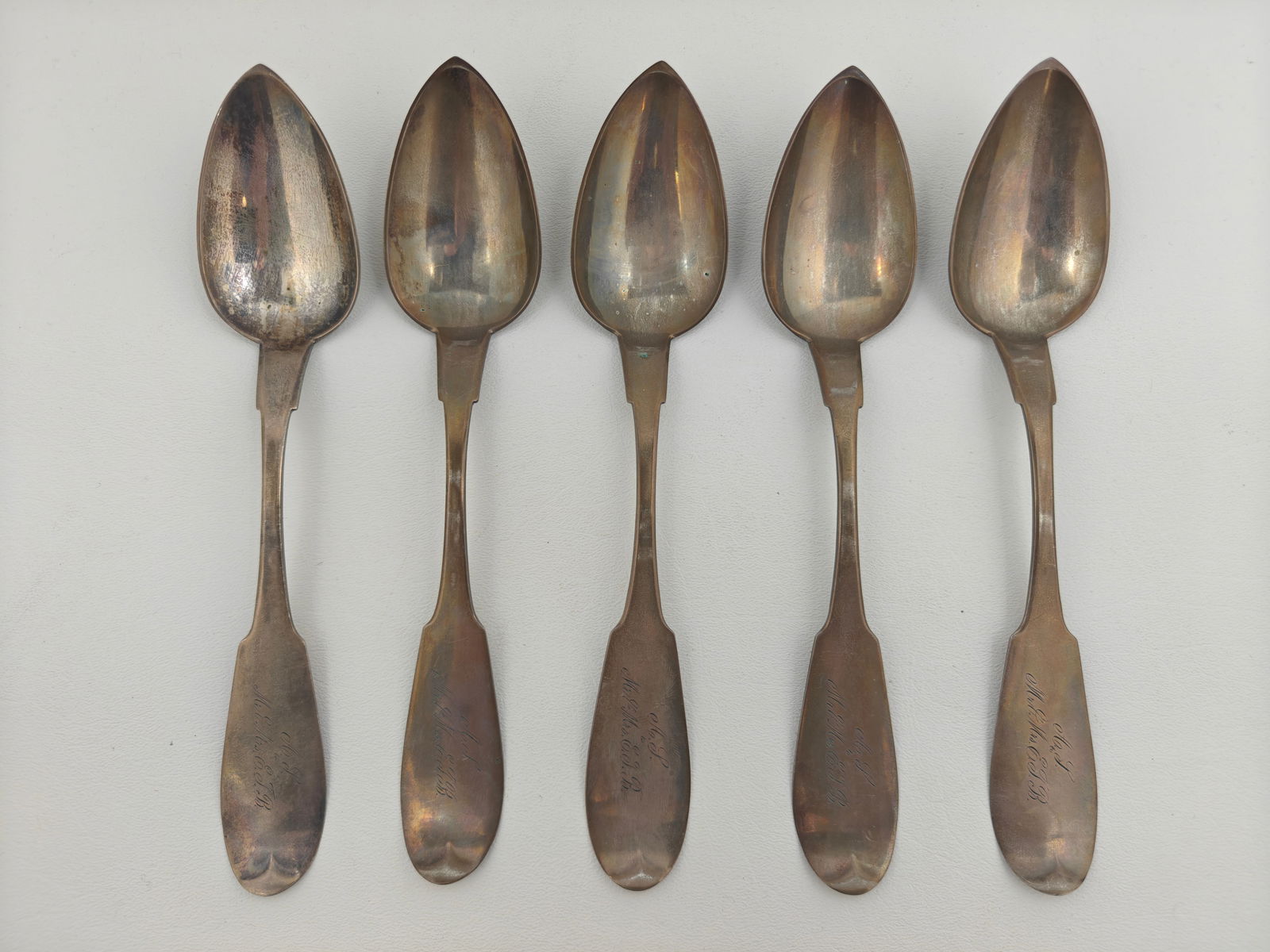 Newton Ebenezer Crittenden Coin Silver Serving Spoons 210g (1 of 3)