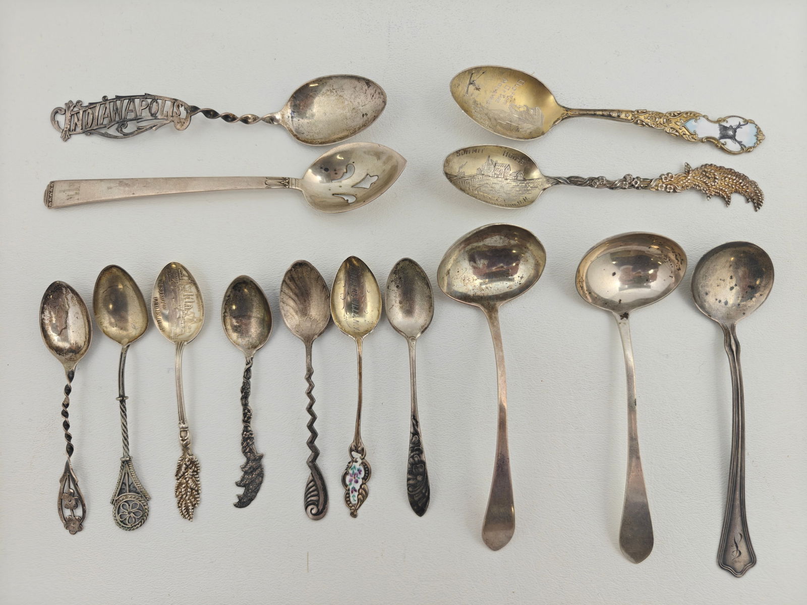 Sterling Silver Souvenir & Serving Spoon Collection, 14 pcs, 169g (1 of 6)