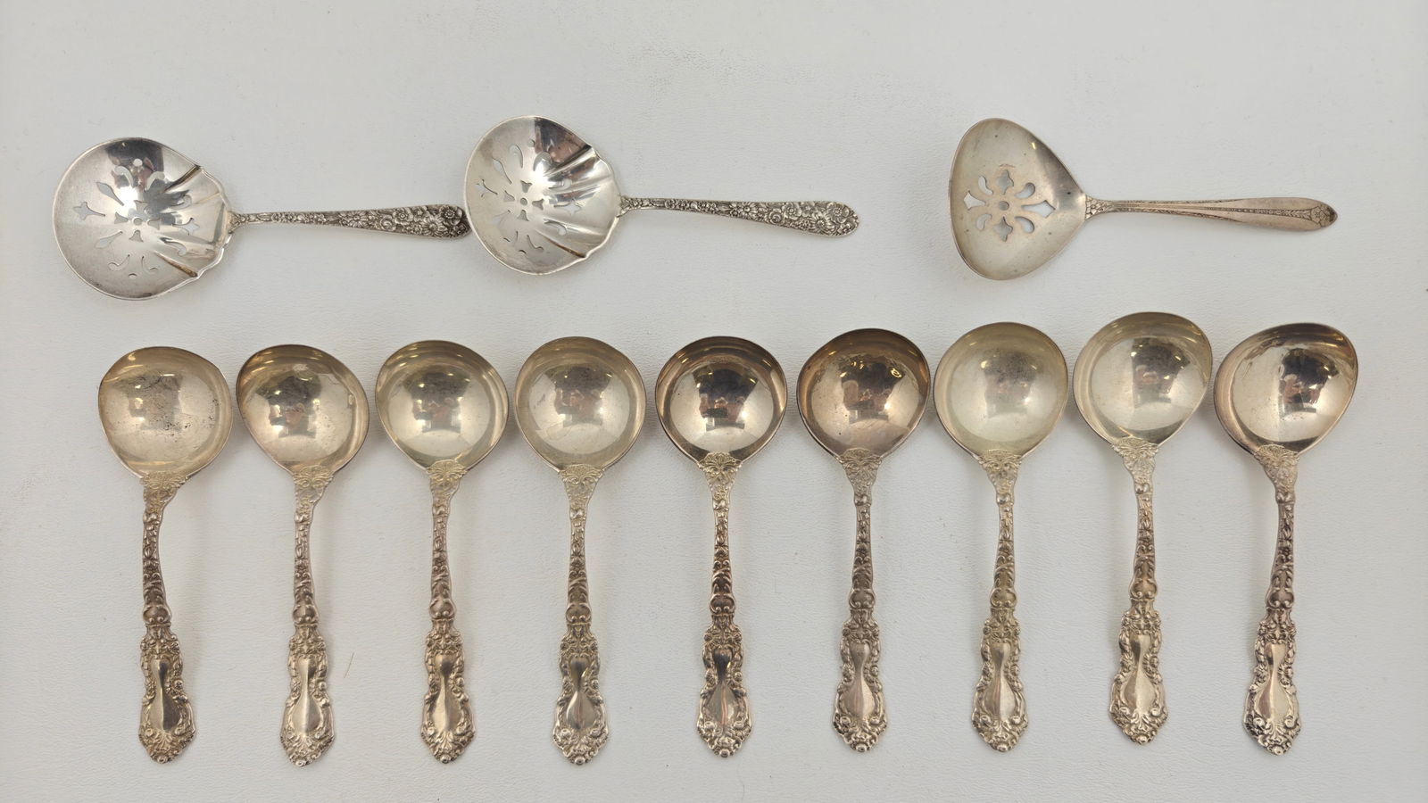 Sterling Silver Spoons, 12pc, 271g (1 of 5)