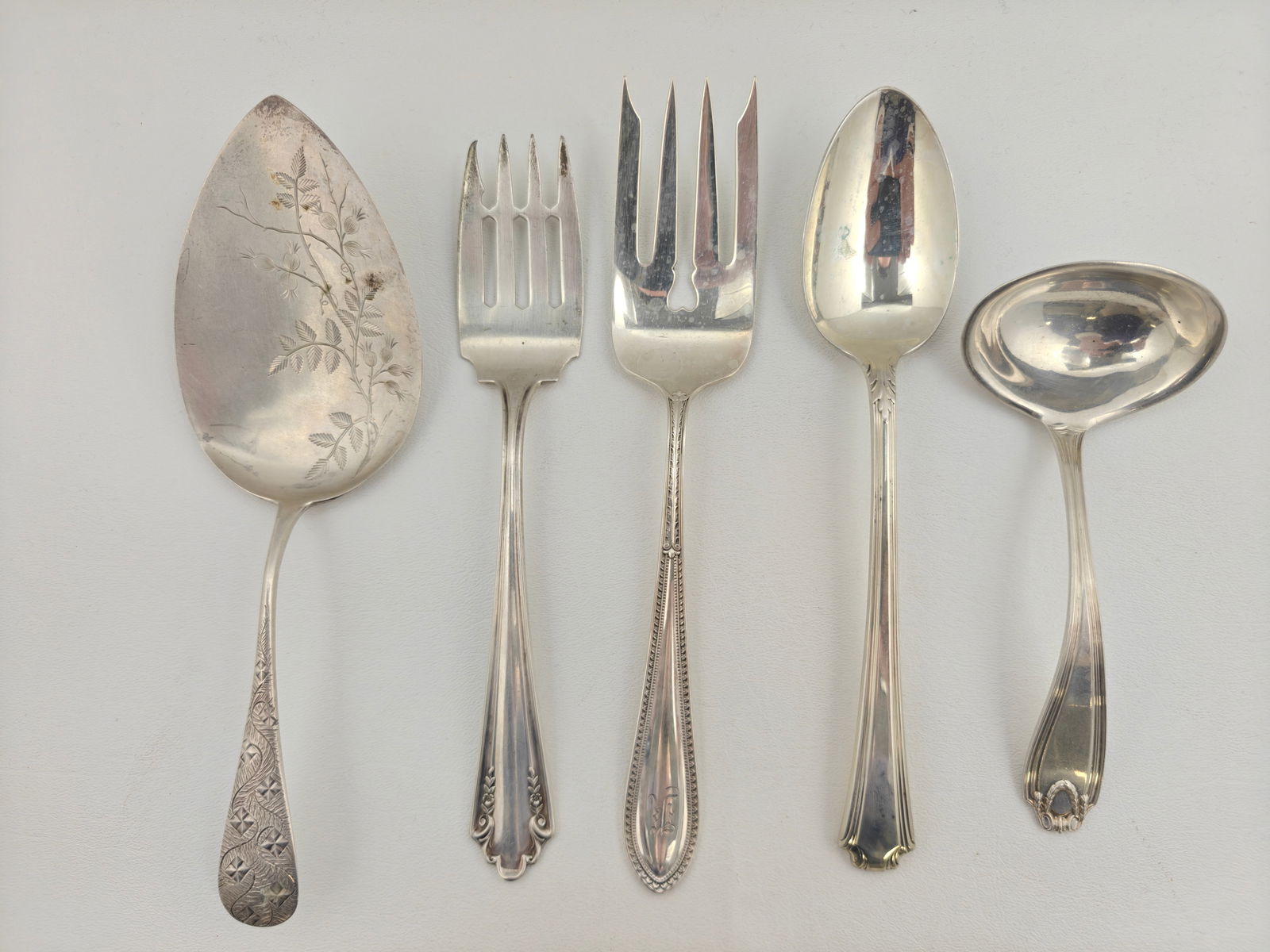 Sterling Silver Serving Pieces, 5 pc, 330g (1 of 6)