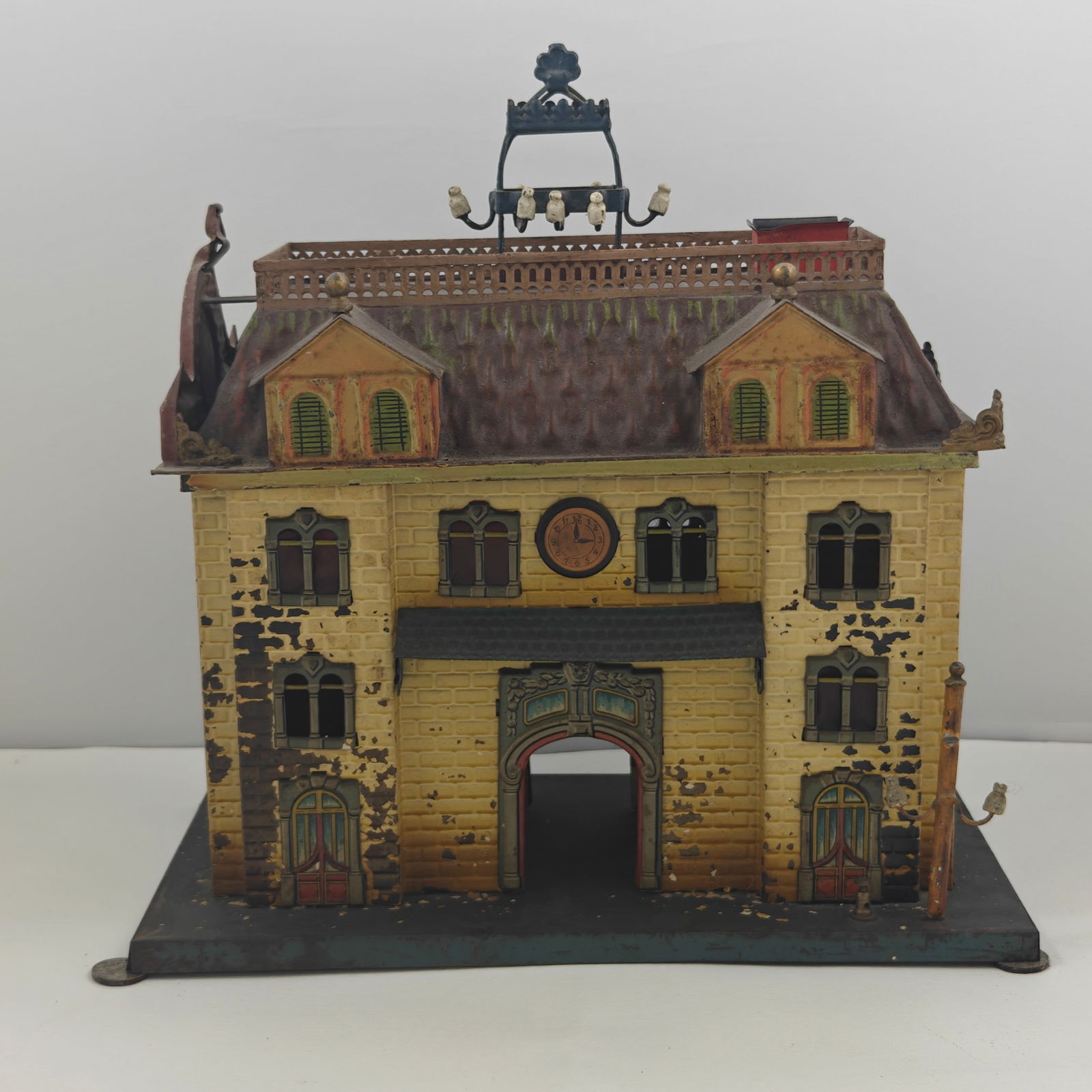 Antique Tin Toy Train Station Made in Germany (1 of 8)