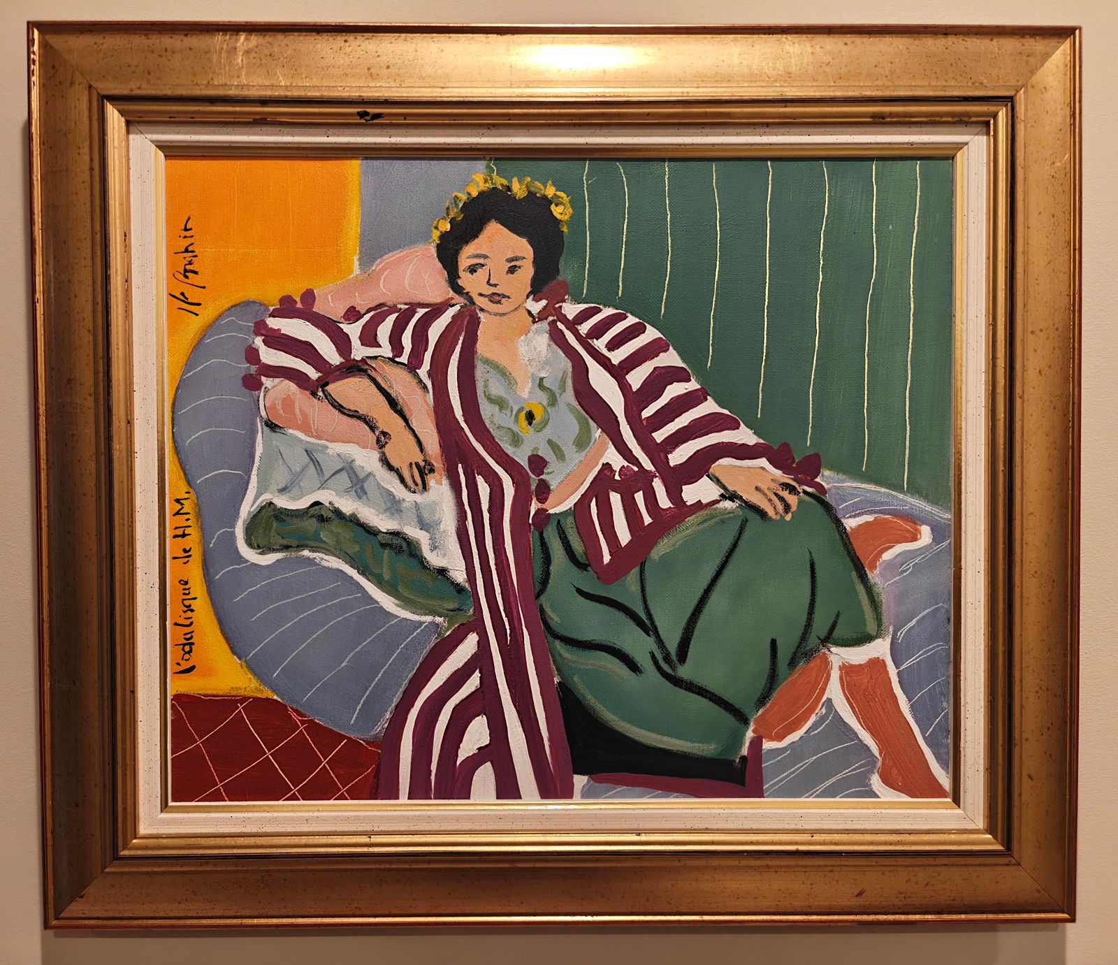 Painted Copy of Henri Matisse’s Odalisque in a Purple Robe (1 of 6)