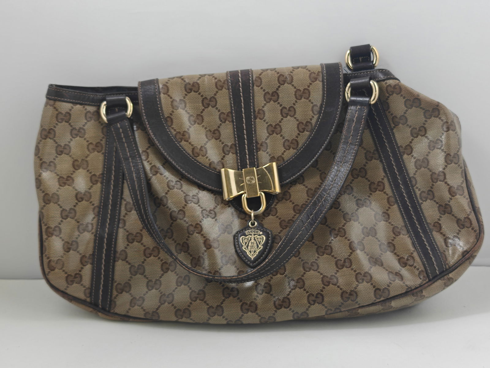 Gucci Vintage Coated Canvas Monogram Bag (1 of 6)