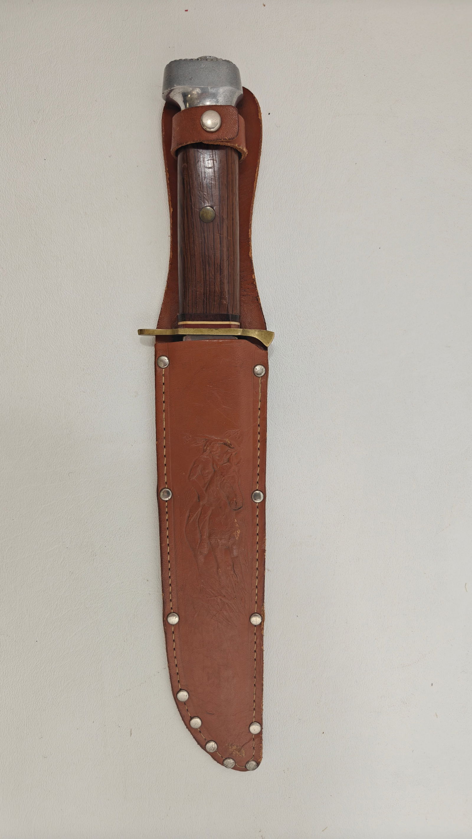 Arkansas Toothpick Hunting Knife with Leather Sheath (1 of 6)