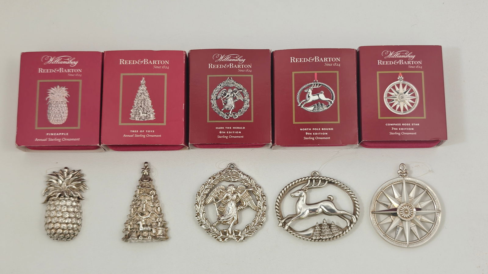 Reed and Barton Sterling Christmas Ornaments 5x (1 of 18)