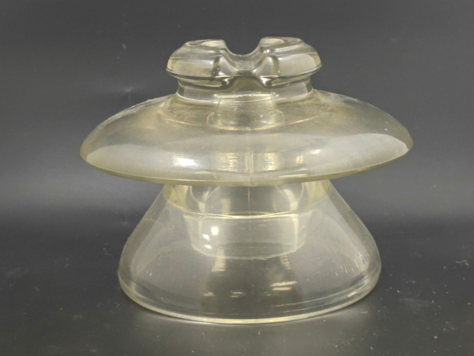 Large Corning Pyrex Clear Glass Insulator, American Industrial Glass (1 of 7)