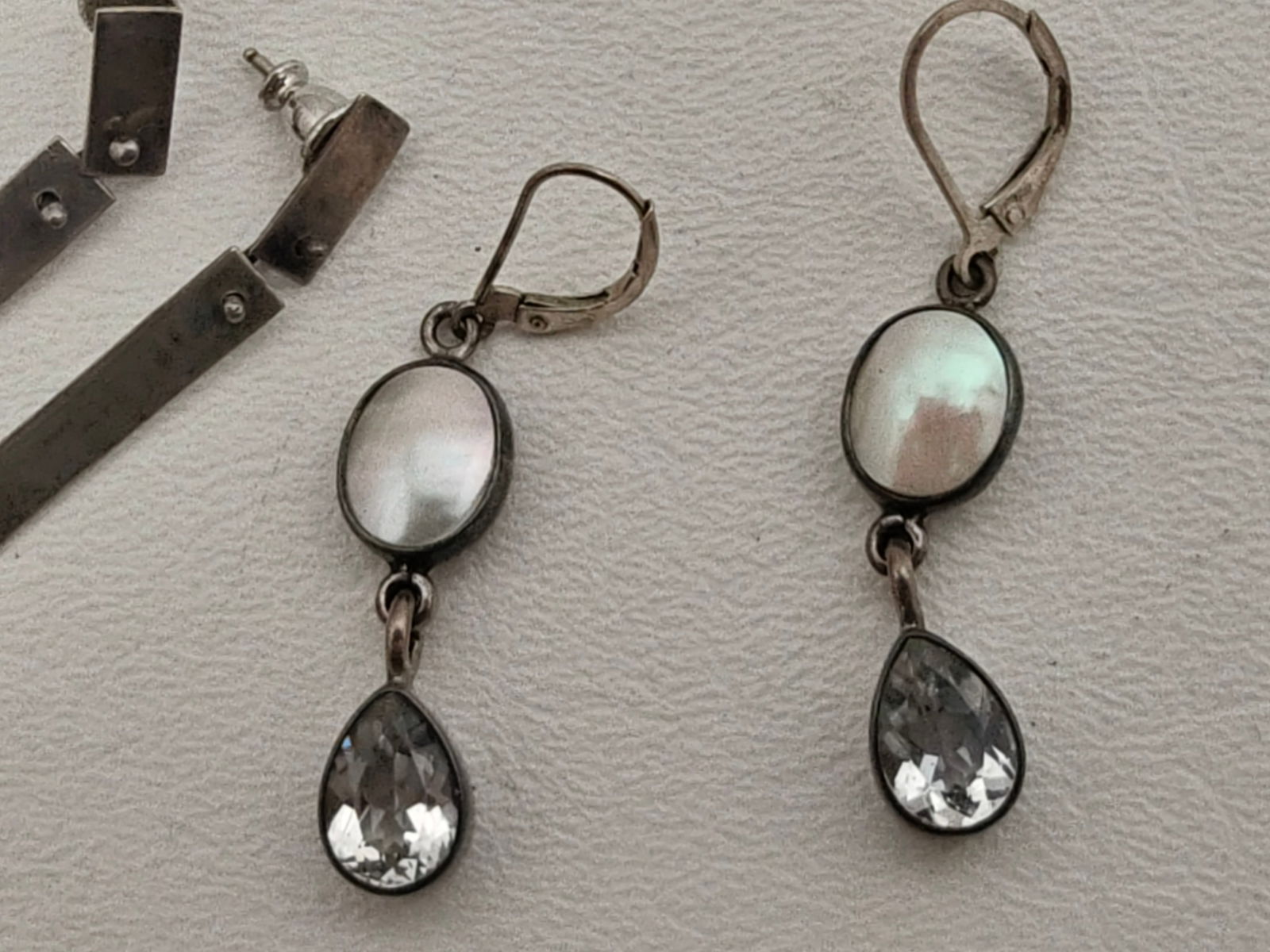 2 Pair Sterling Pierced Earrings - 2