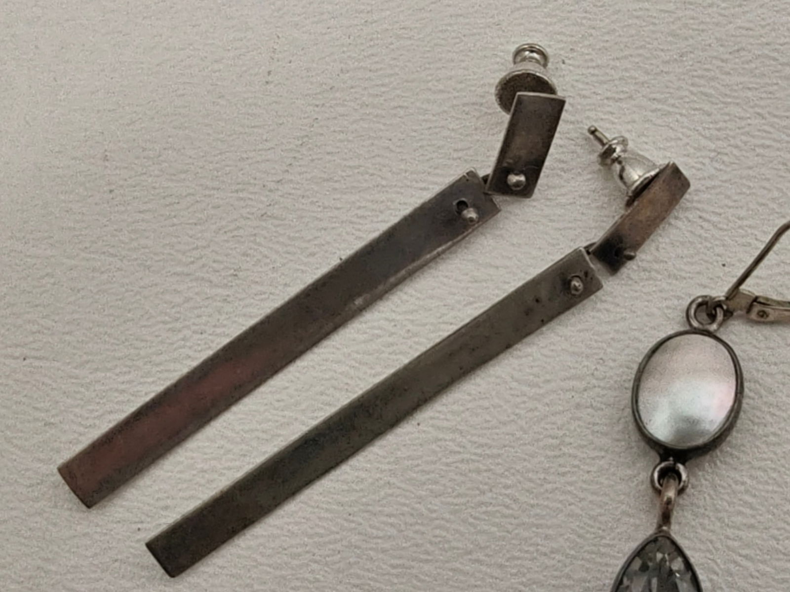 2 Pair Sterling Pierced Earrings - 3