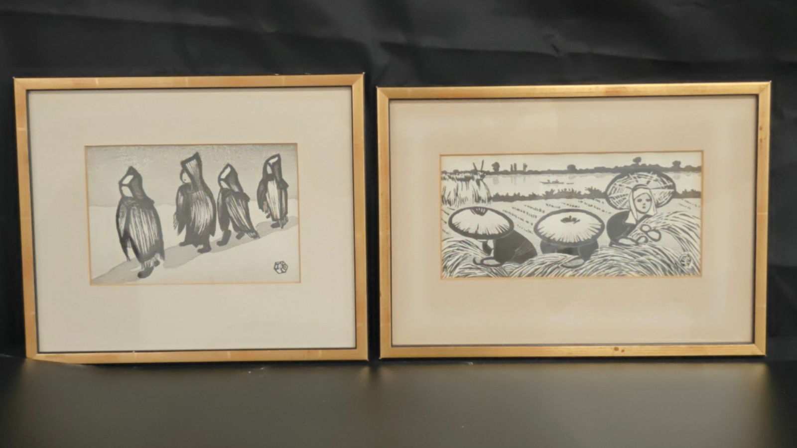 Gihachiro Okayama (Japanese, 1907–1981) – Pair of Woodblock Prints (1 of 6)