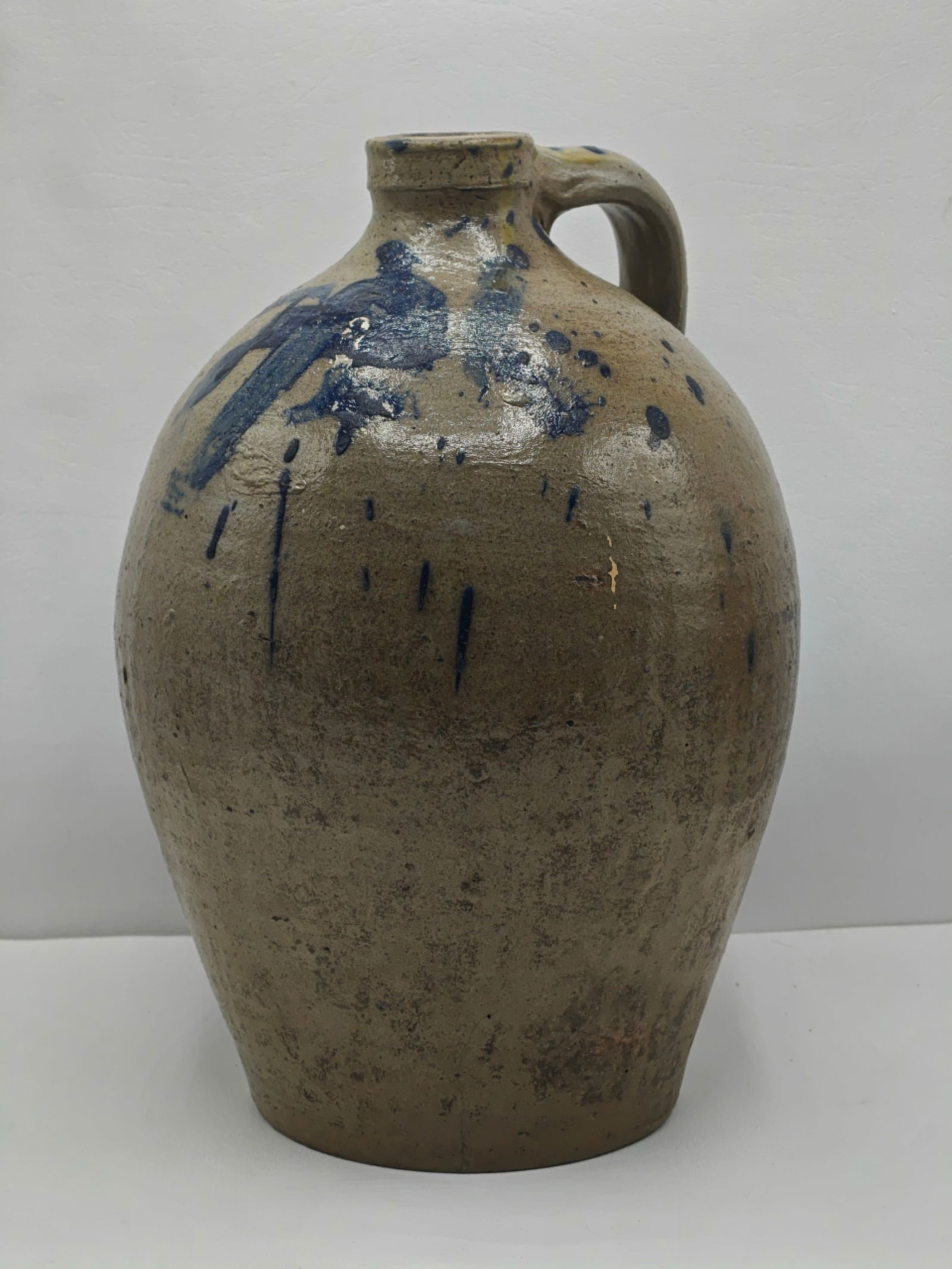 Antique North Carolina Alkaline Glaze Stoneware Moonshine Jug (1 of 7)