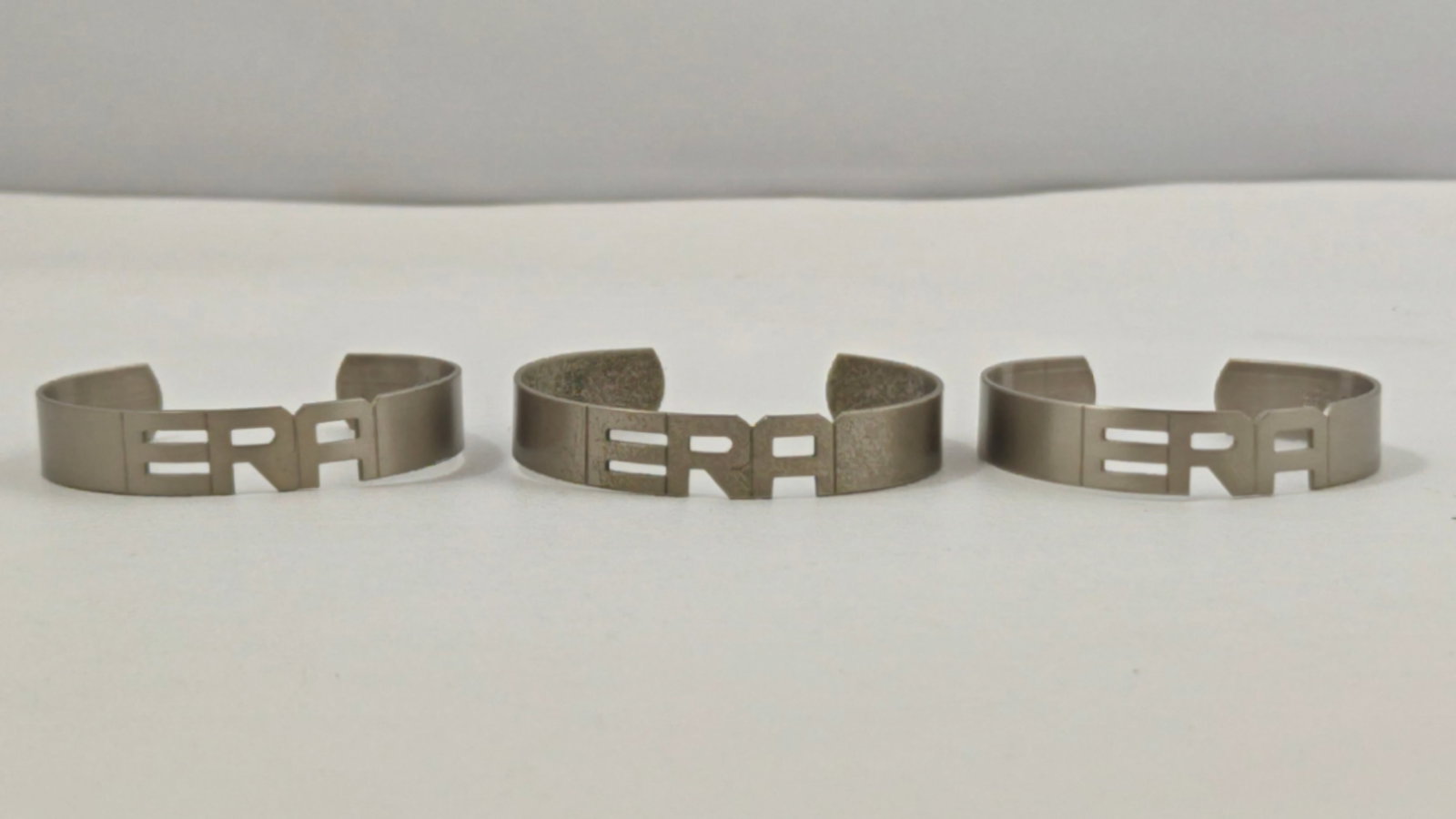 ERA nickel silver cuff bracelets, set of three (1 of 4)