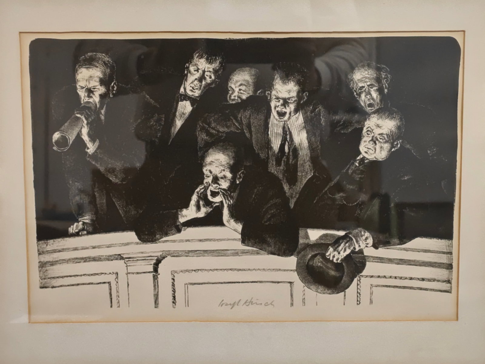 Joseph Hirsch “The Hecklers?"Signed Lithograph Framed (1 of 4)