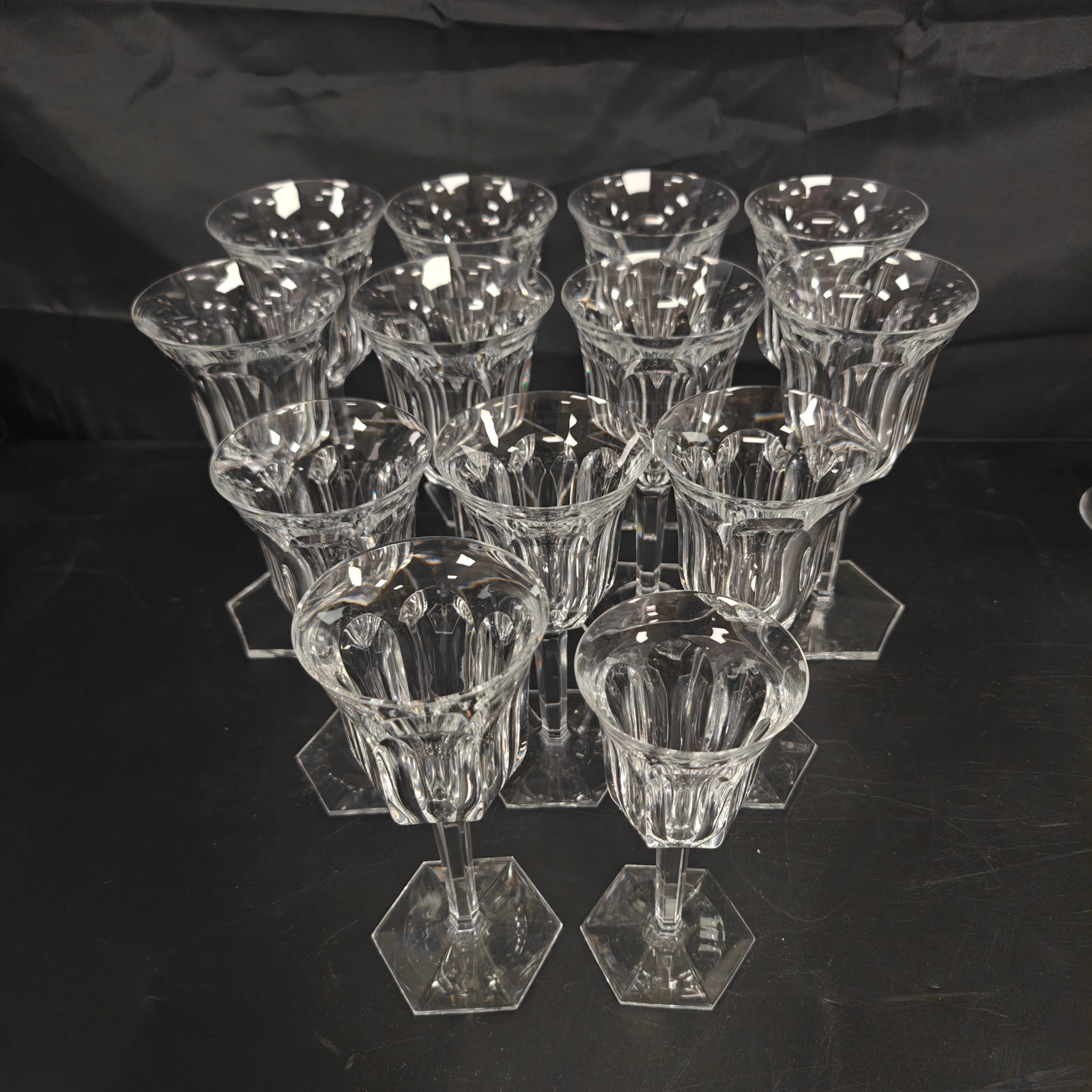 Set of 13 Baccarat Malmaison Crystal Stemware Glasses (1 of 6)